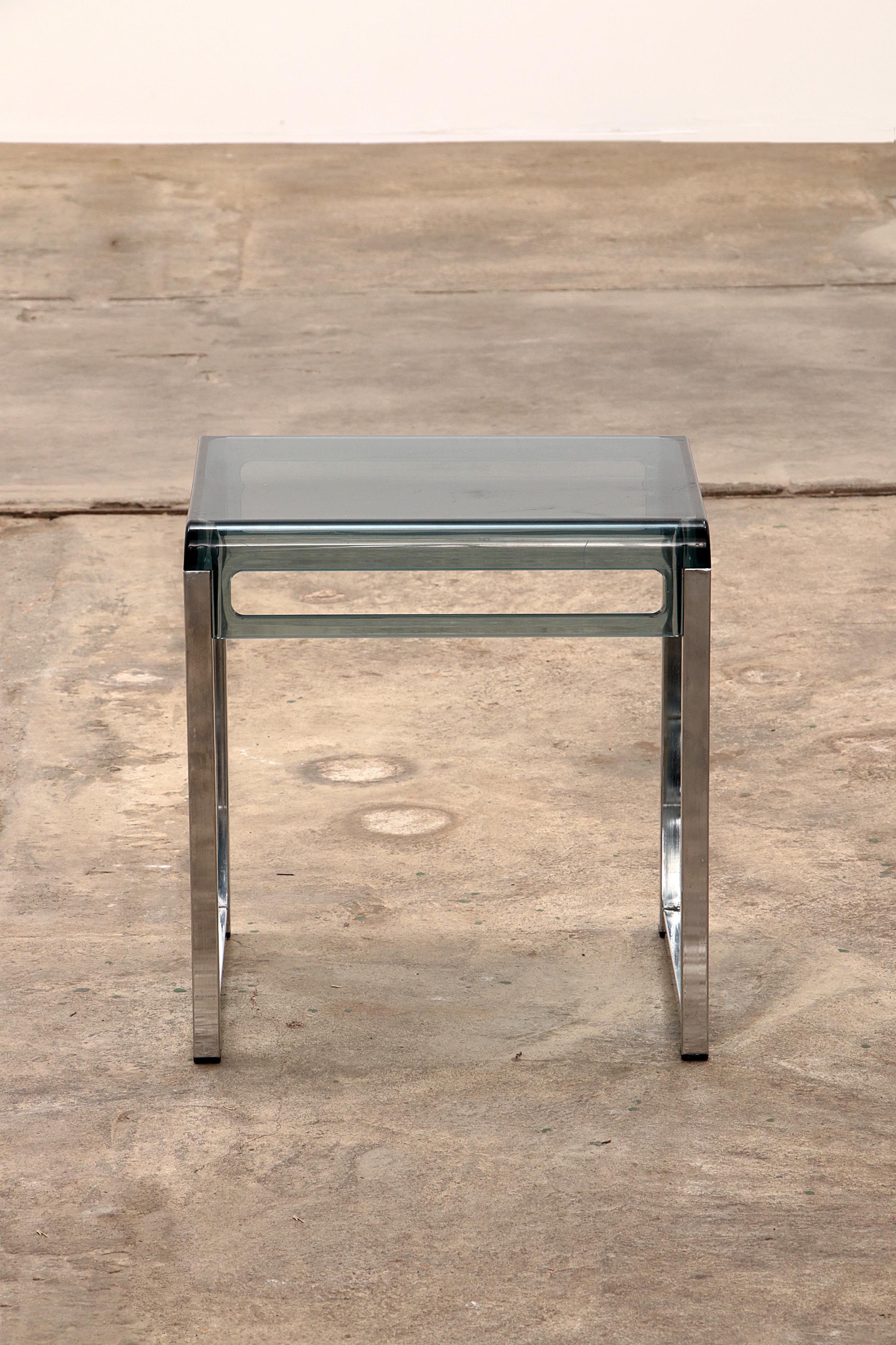 Mid-20th Century Vintage Plexiglas Side Table Design by Marc Berthier in France, 1960s