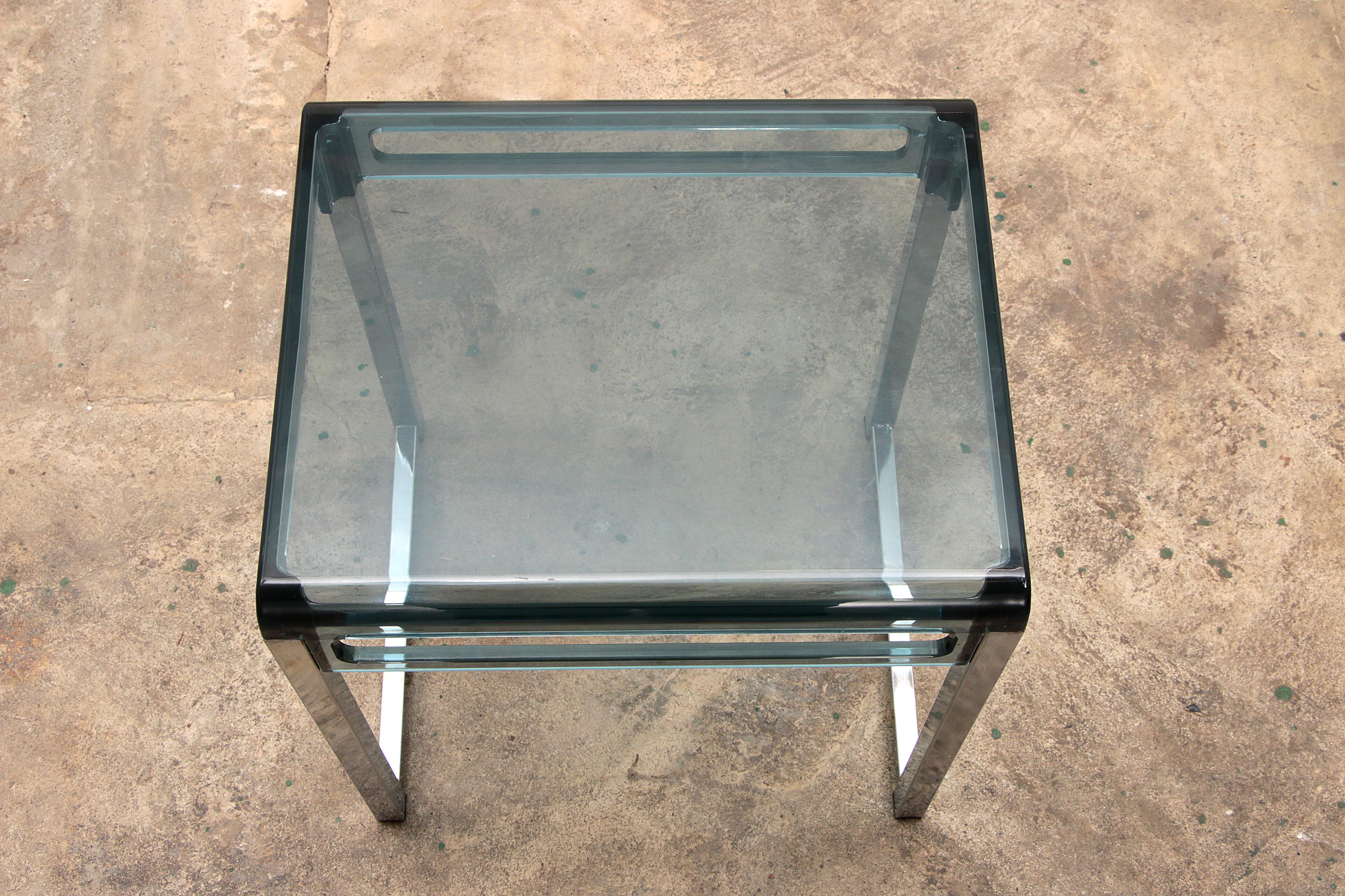 Vintage Plexiglas Side Table Design by Marc Berthier in France, 1960s 1