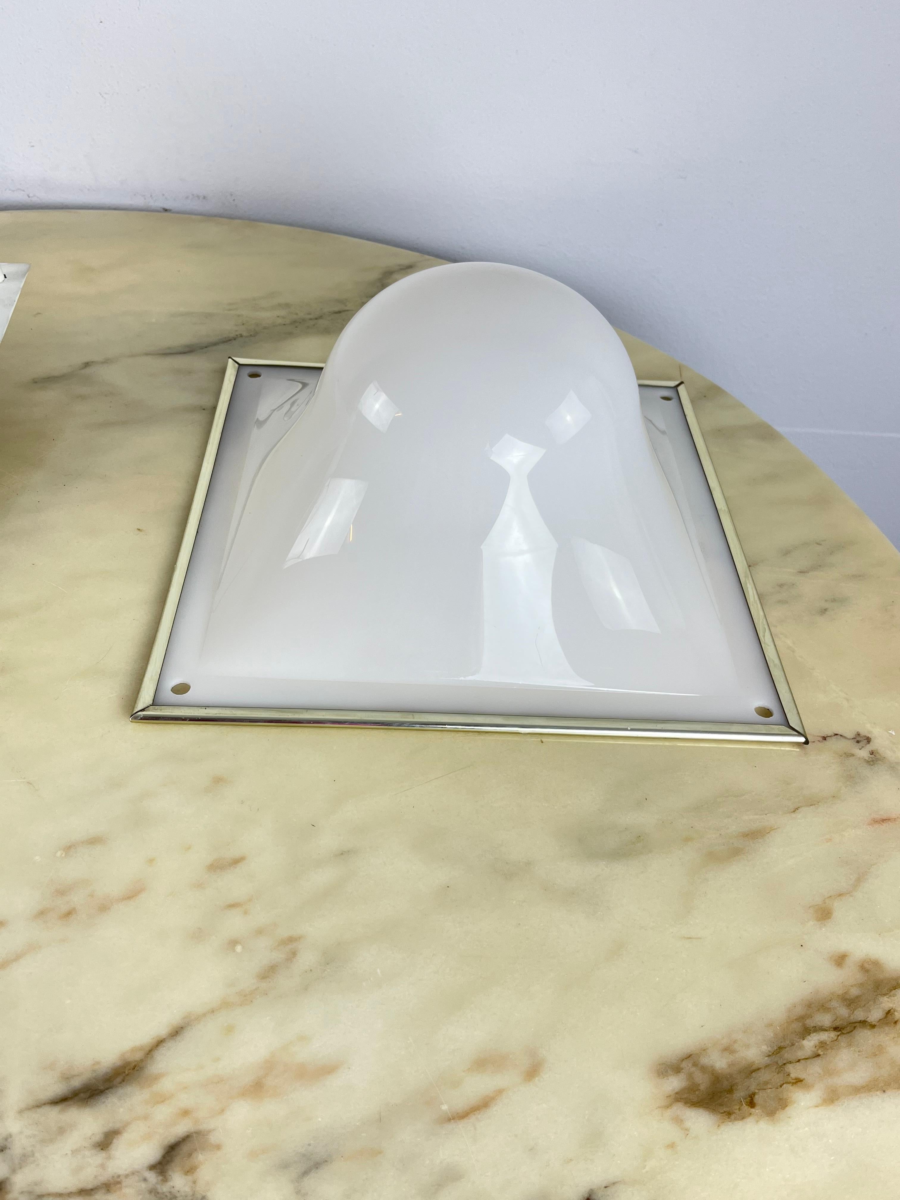 Vintage Plexiglass Ceiling Light  Italian Design 1970s For Sale 2