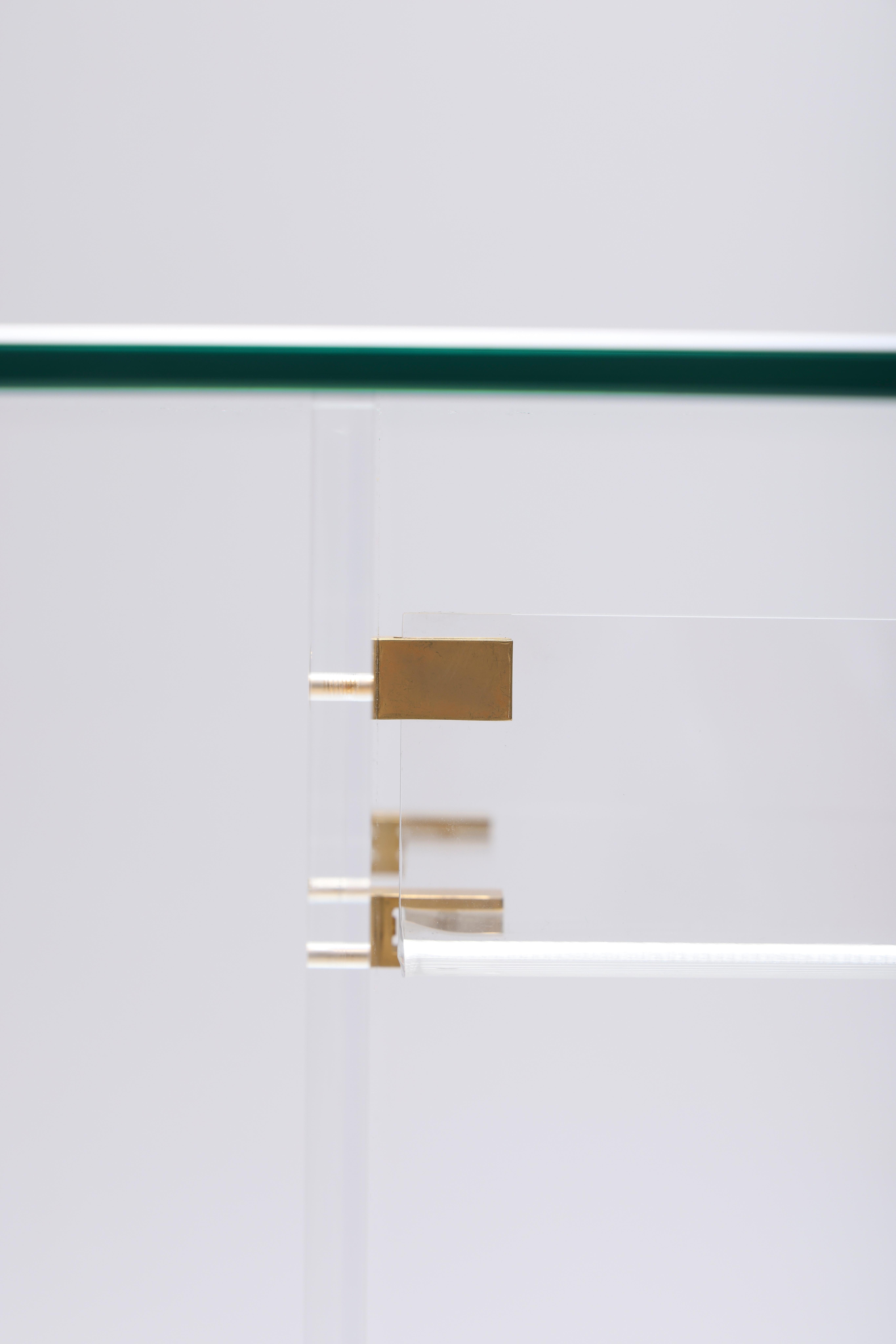 Vintage Plexiglass Desk by David Lange, 1980s 5