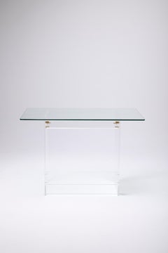 Vintage Plexiglass Desk by David Lange, 1980s
