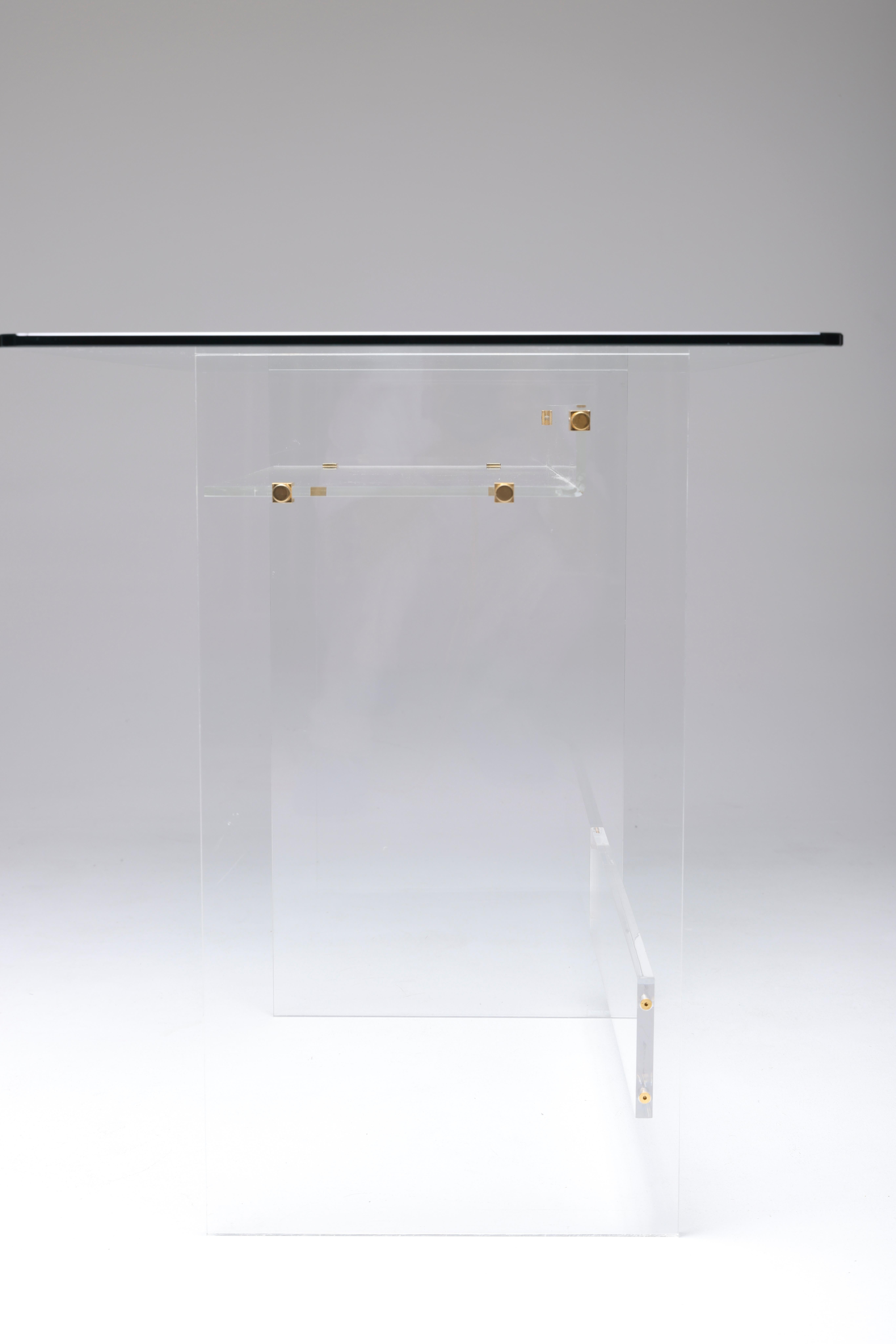 Vintage Plexiglass Desk by David Lange, 1980s 1