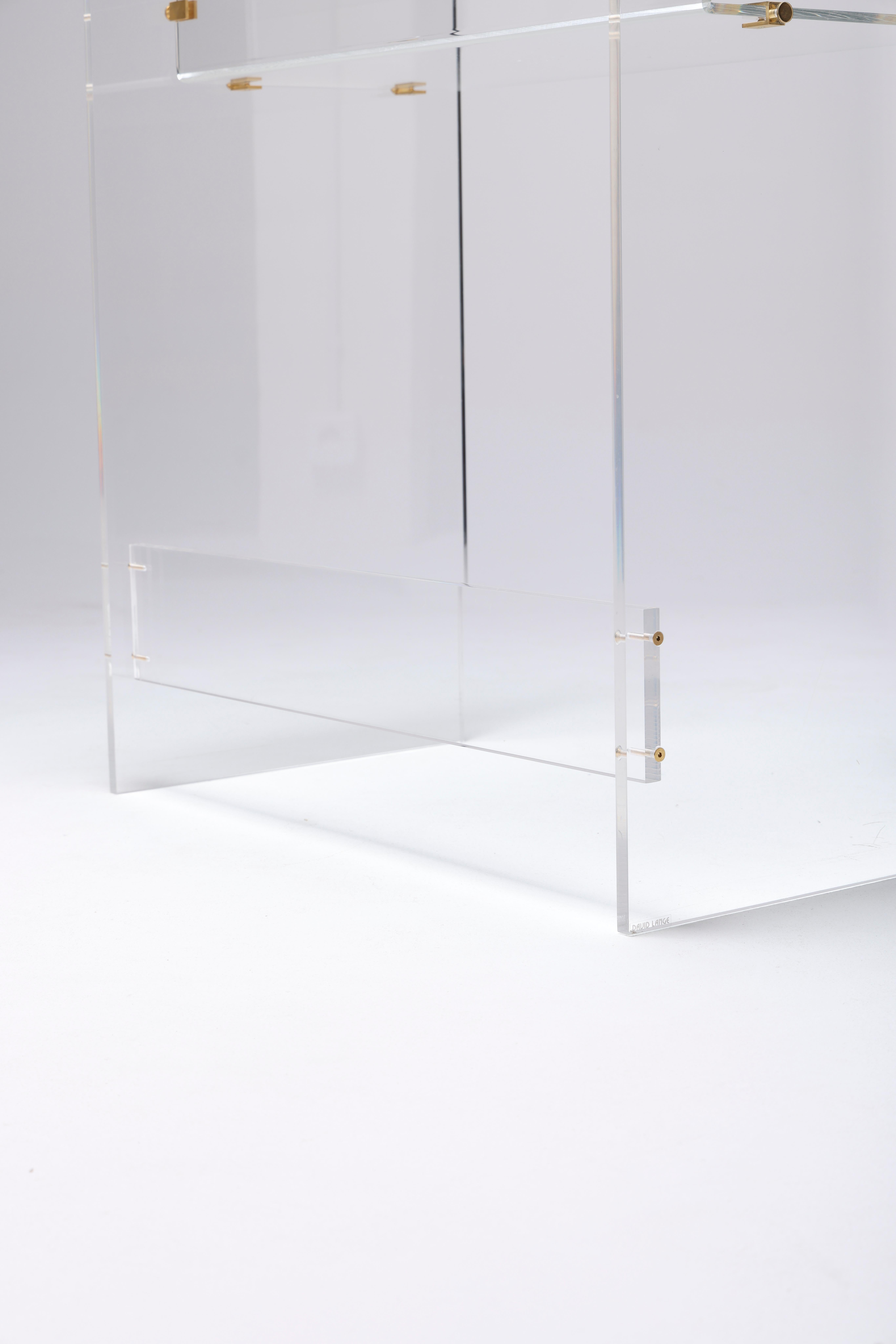 Vintage Plexiglass Desk by David Lange, 1980s 2