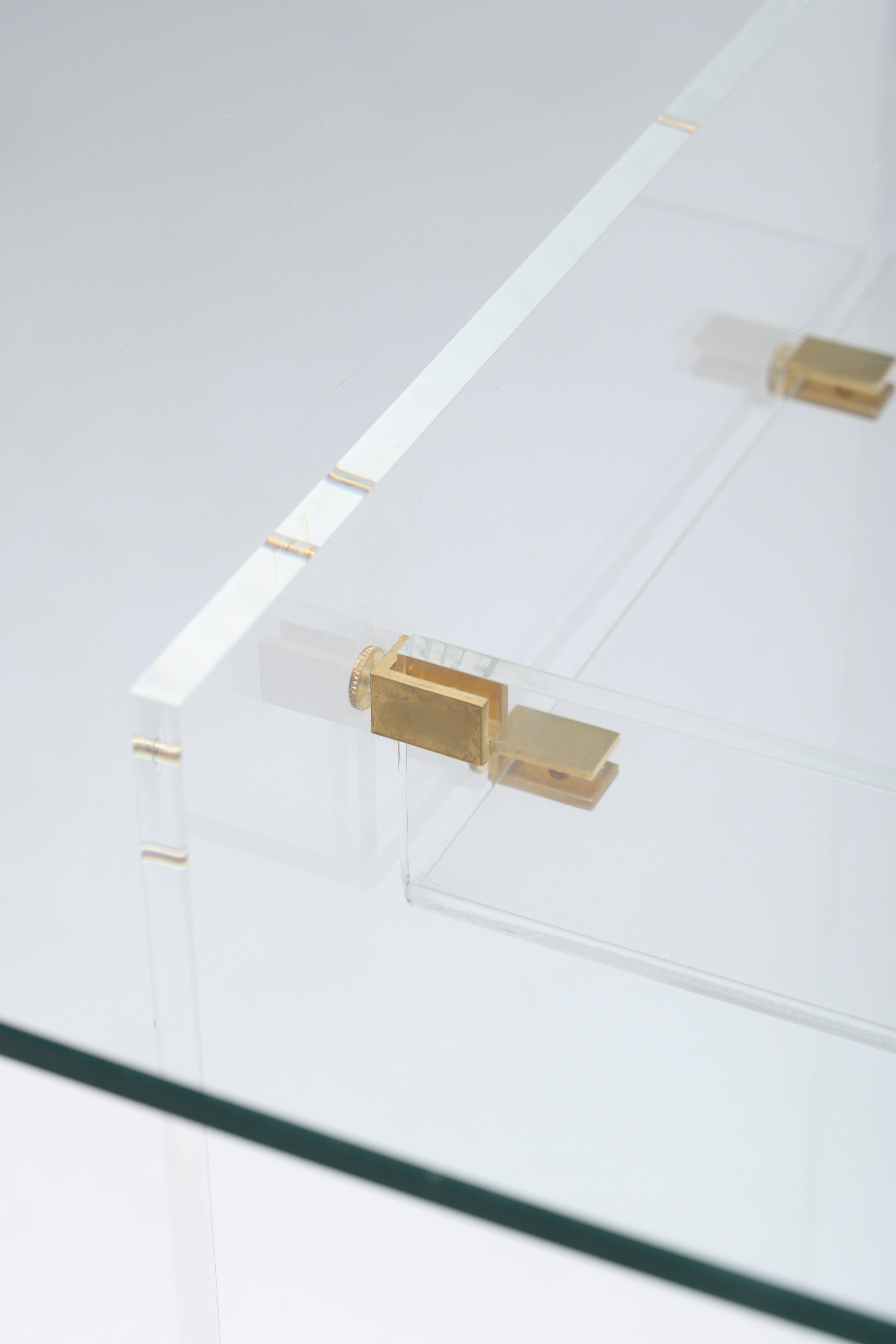 Vintage Plexiglass Desk by David Lange, 1980s 4