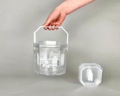 Achteckiges Vintage-Geschirrkübel und Beschläge aus Plexiglas, Netherlands 1970q, Vintage