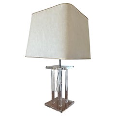 Vintage plexiglass table lamp by David Lange for Roche Bobois. France, 1970s
