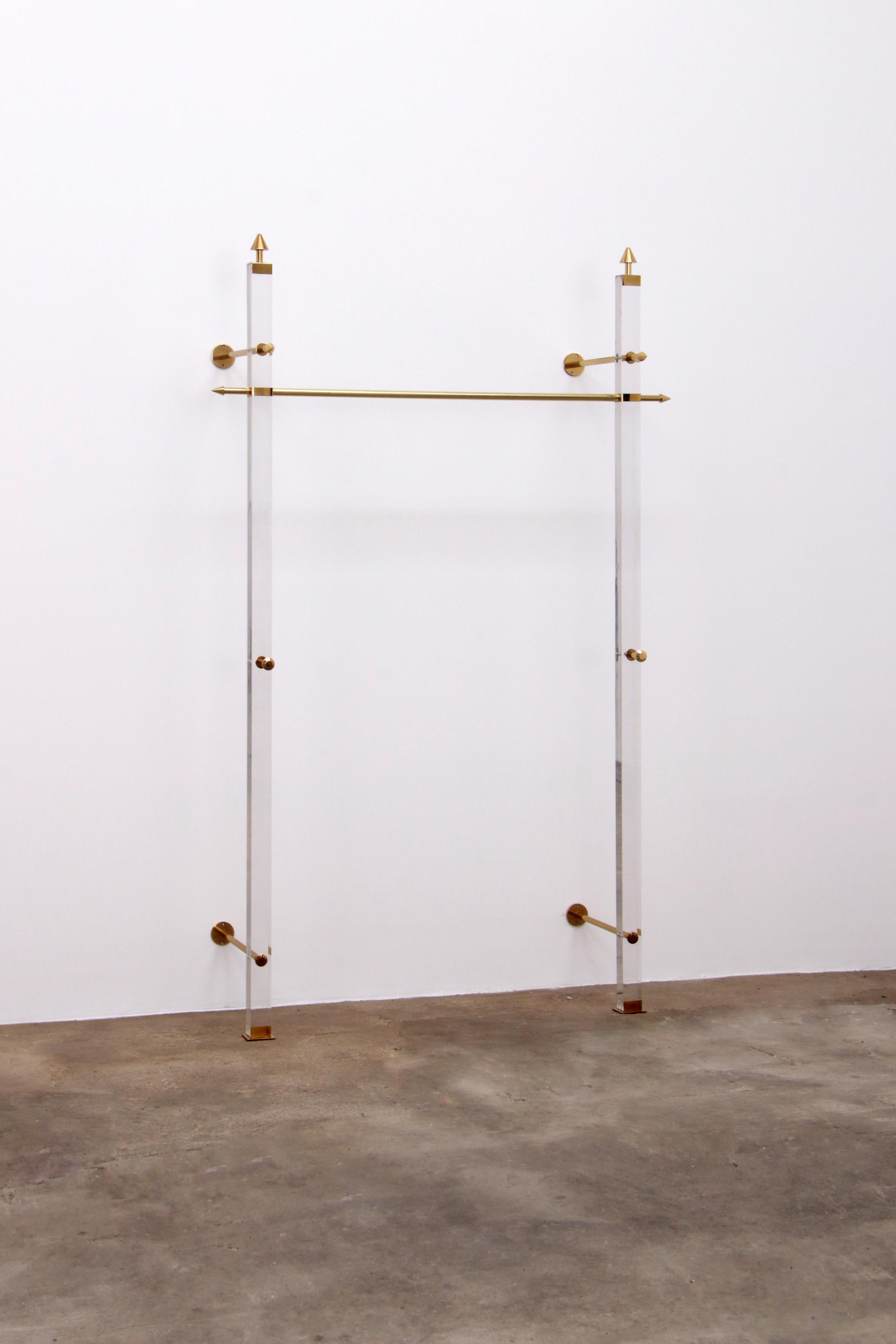 Vintage plexiglass wall coat rack by Charles Hollis Jones, 1970 For ...