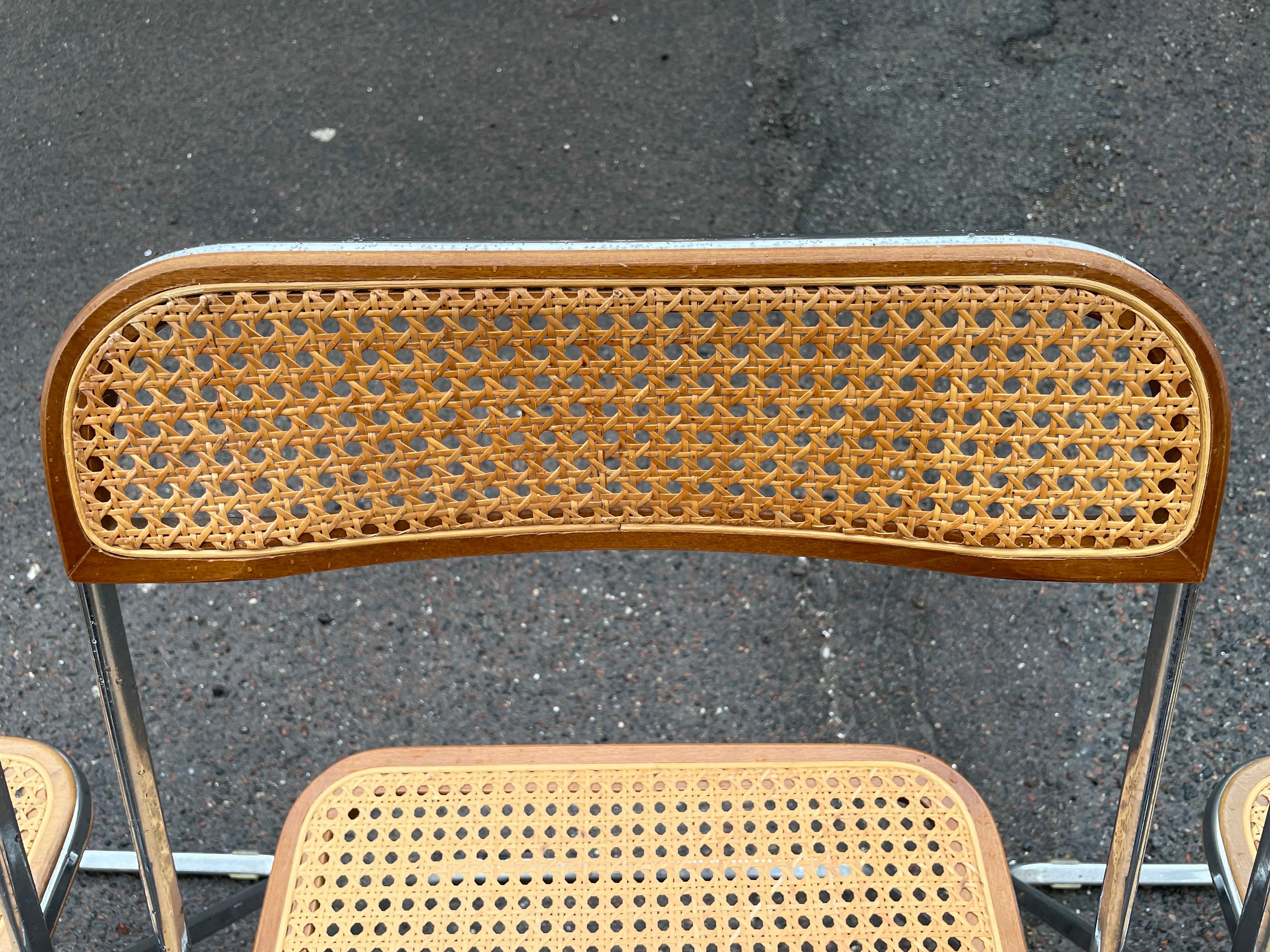 Chrome Vintage Plia Cane Folding Chair by Giancarlo Piretti for Castelli, 1960’s For Sale