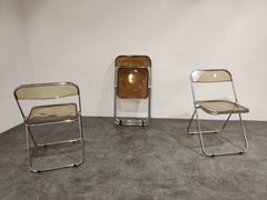 Vintage Plia Folding Chairs by Castelli, 1970s, Set of 4
