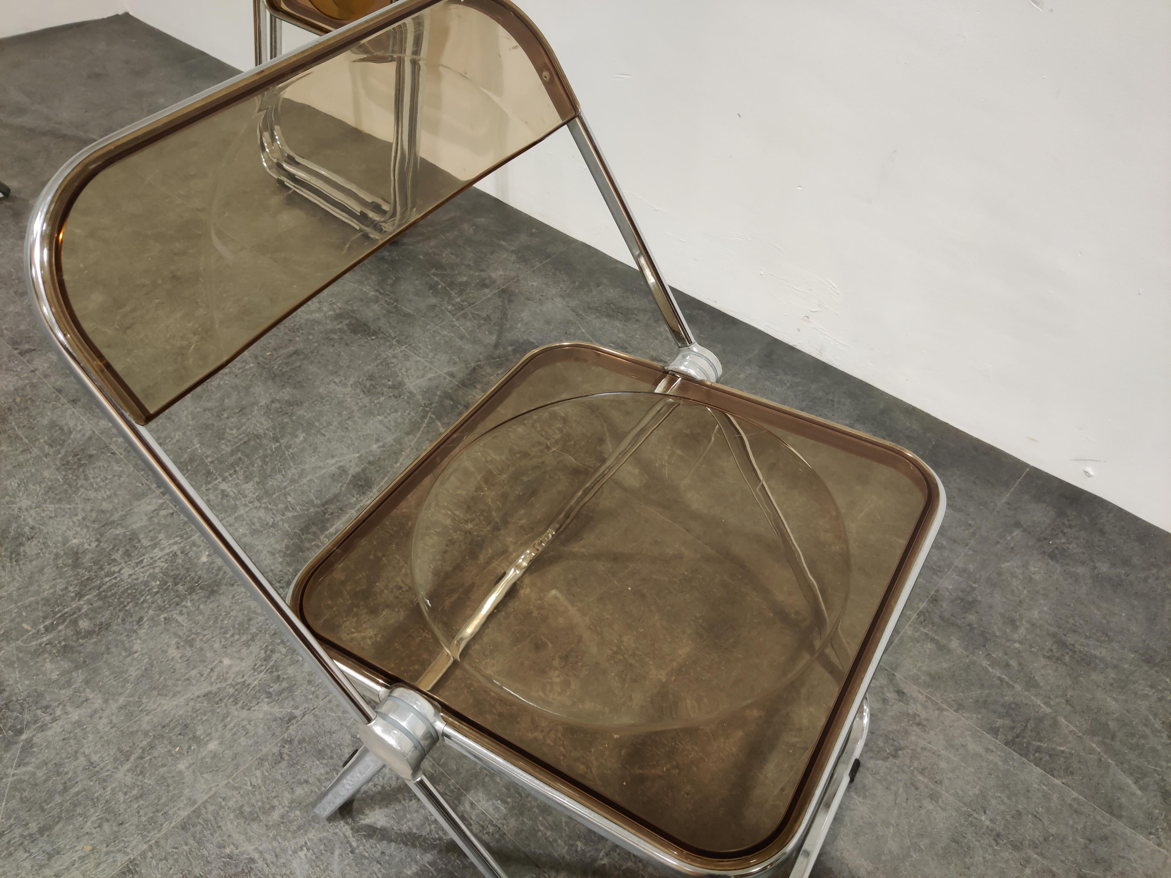 Vintage Plia Folding Chairs by Castelli, 1970s, Set of 4 2