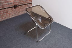Vintage Plona Folding Chair in Smoked Acrylic by Giancarlo Piretti for Castelli