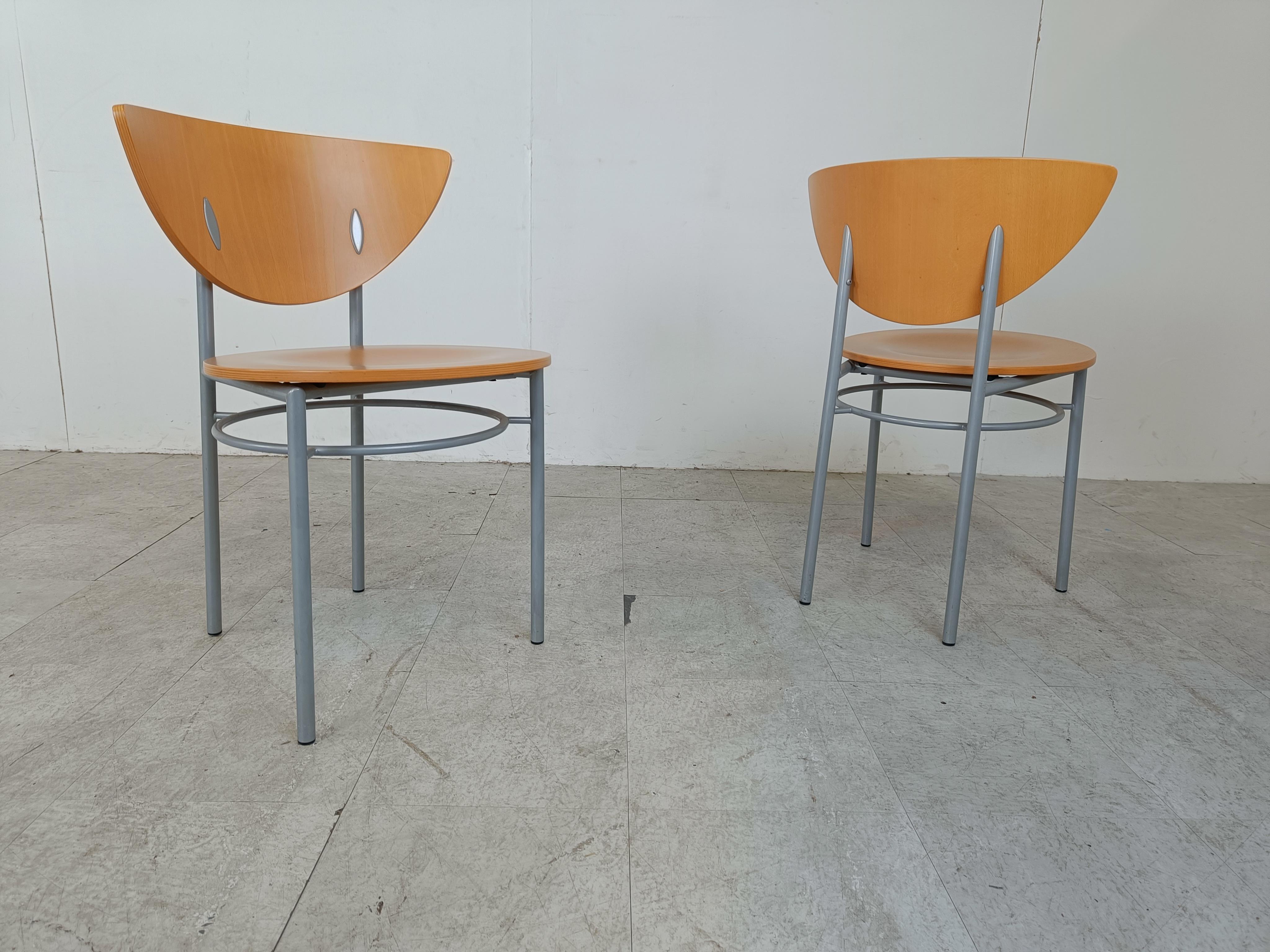 Vintage plywood dining chairs, 1990s 4