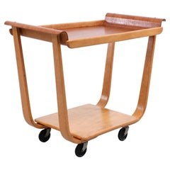 Vintage plywood serving trolley, “PB01” by Cees Braakman voor UMS Pastoe, 1950s