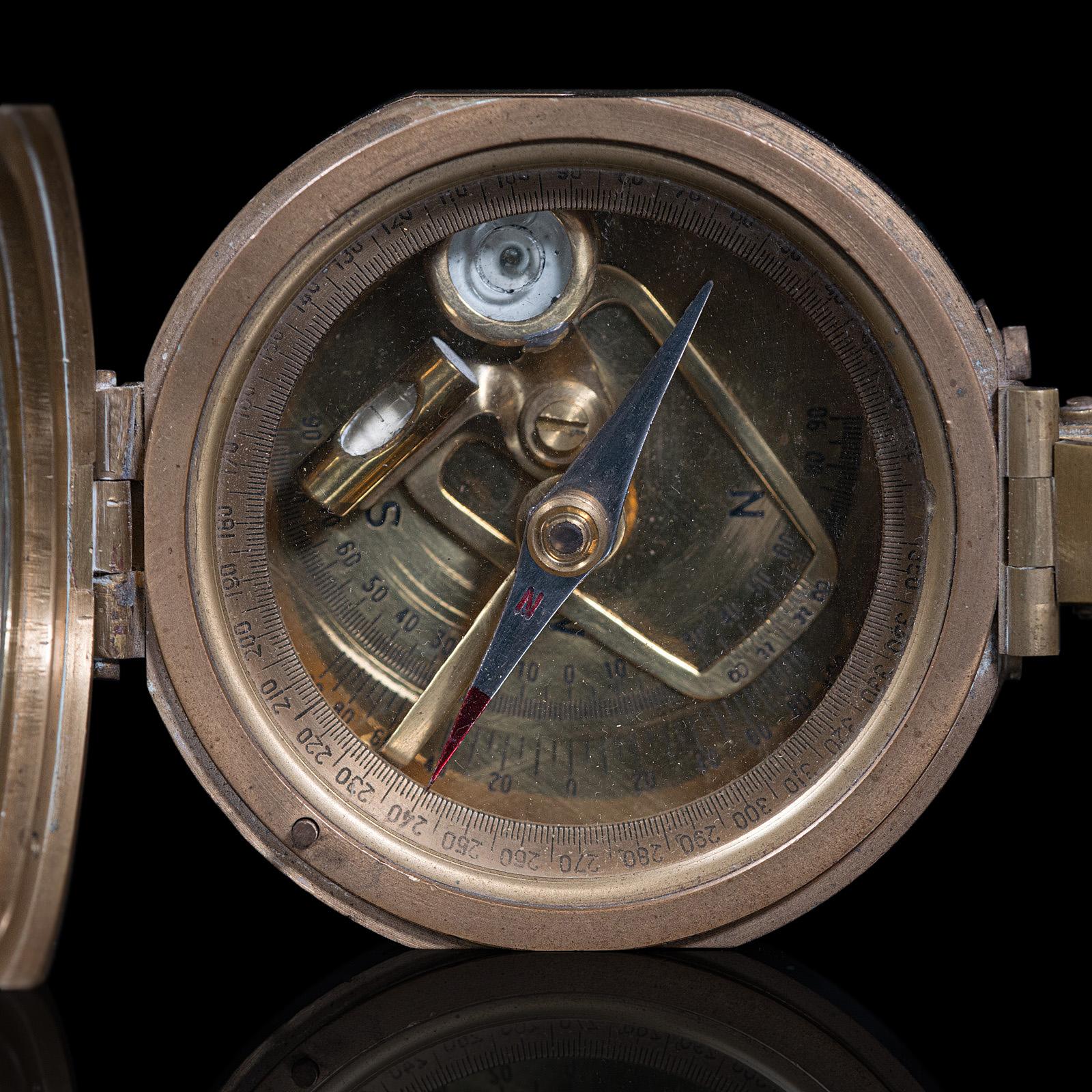 Vintage Pocket Compass, English, Terrestrial, Marine, Navigation, Instrument 4