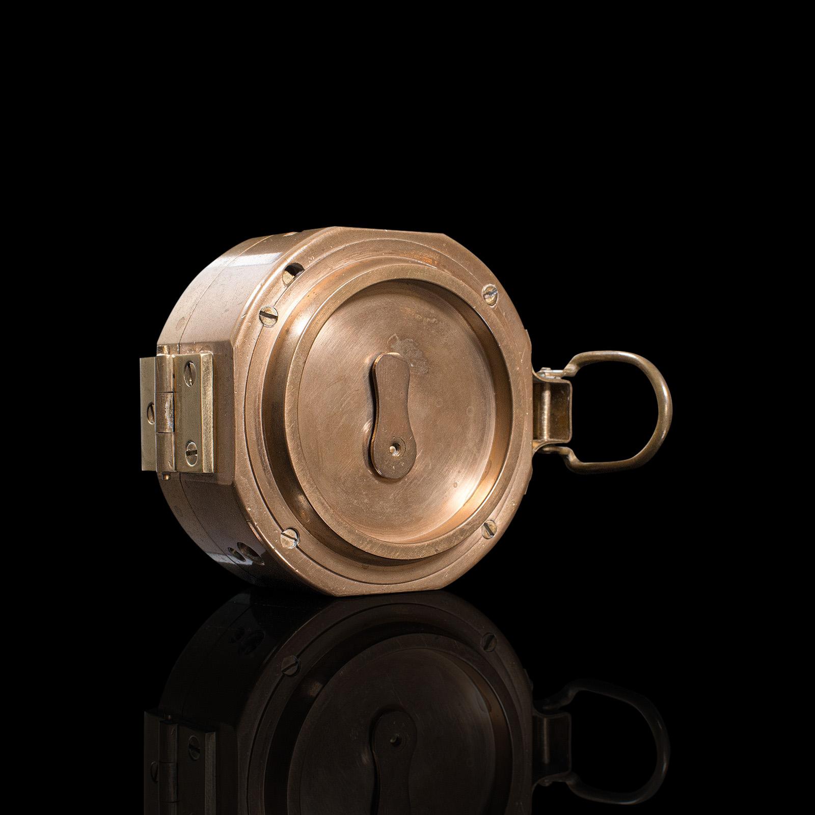 Brass Vintage Pocket Compass, English, Terrestrial, Marine, Navigation, Instrument