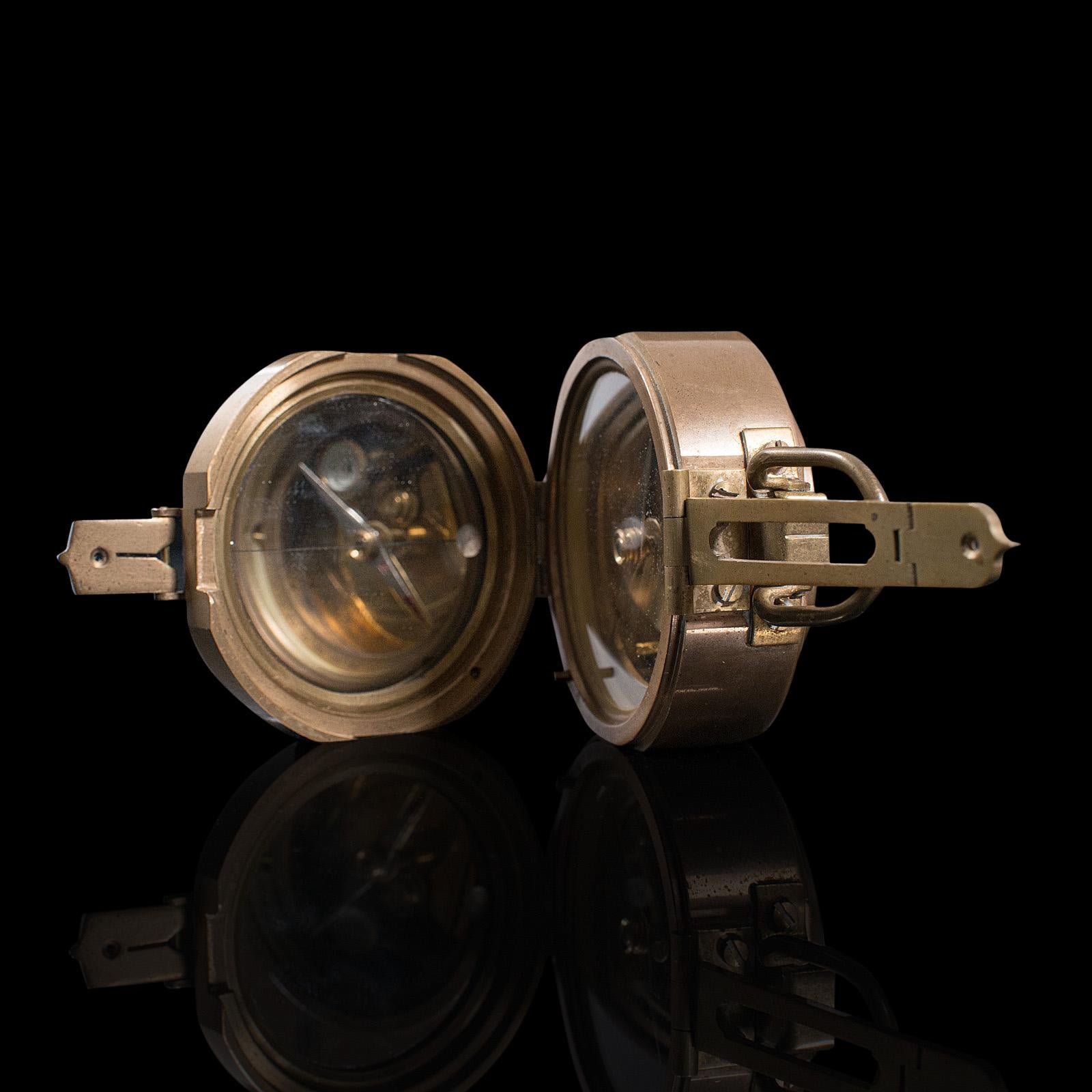 Vintage Pocket Compass, English, Terrestrial, Marine, Navigation, Instrument 2