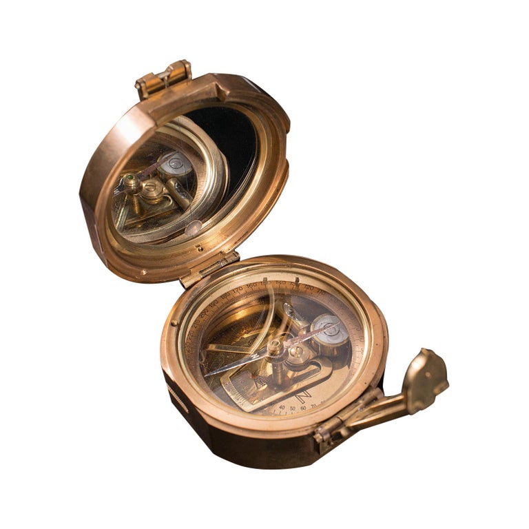 Vintage Pocket Compass, English, Terrestrial, Maritime, Navigation ...