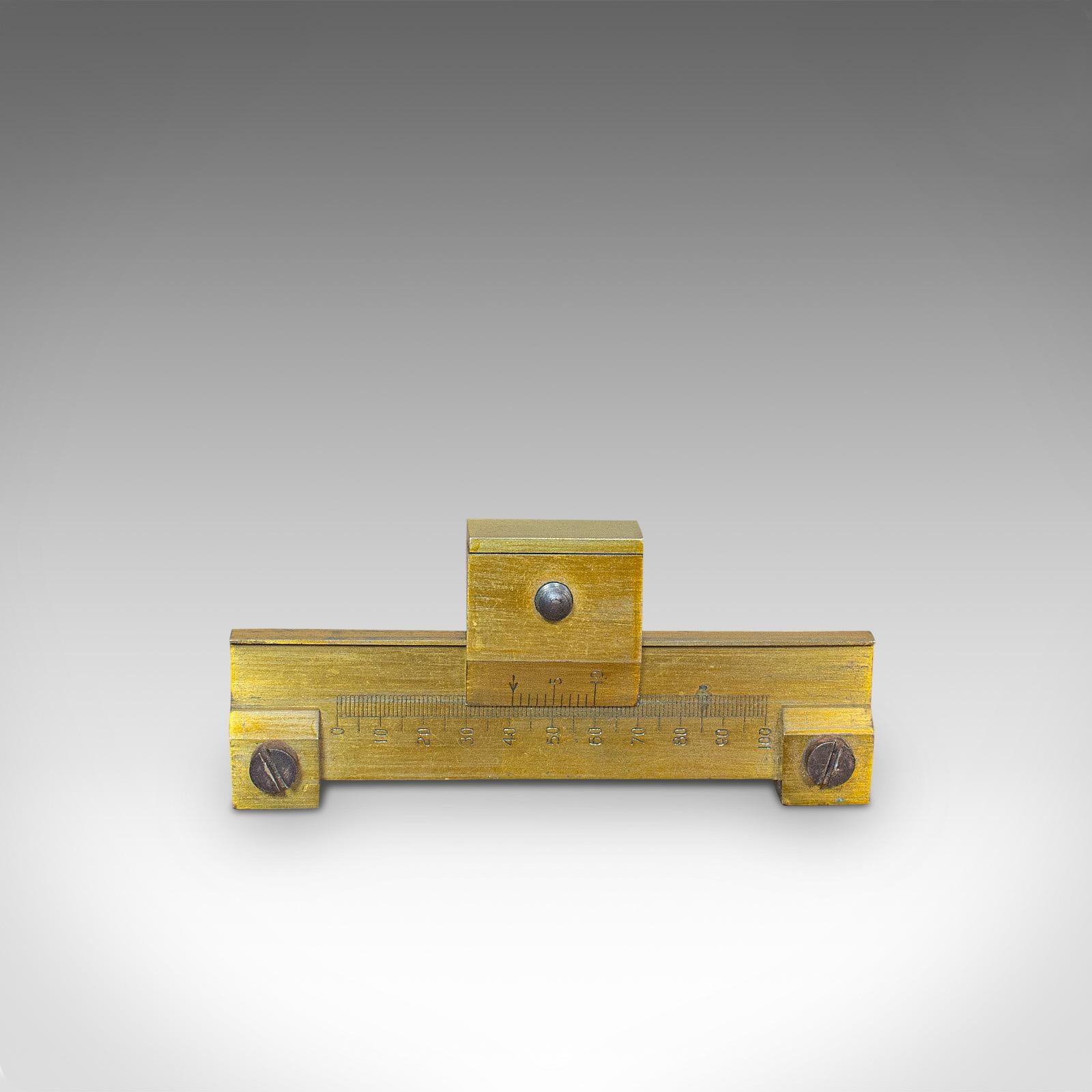 Vintage Pocket Slide Rule, English, Brass, Scientific, Measuring, Instrument 3