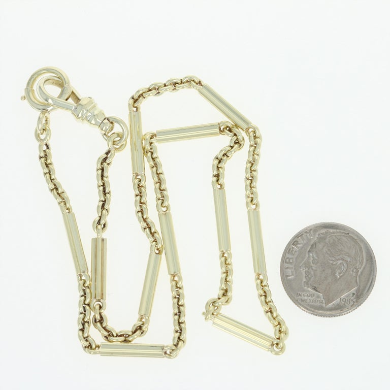 Vintage Pocket Watch Chain, 14 Karat Yellow Gold Parts / Repair at