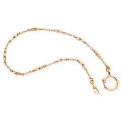 Vintage Pocket Watch Chain in 14k Gold