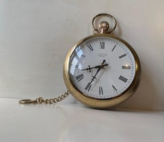 Vintage 'Pocket Watch' Wall Clock by Landex Royal Craft, Japan 1970s