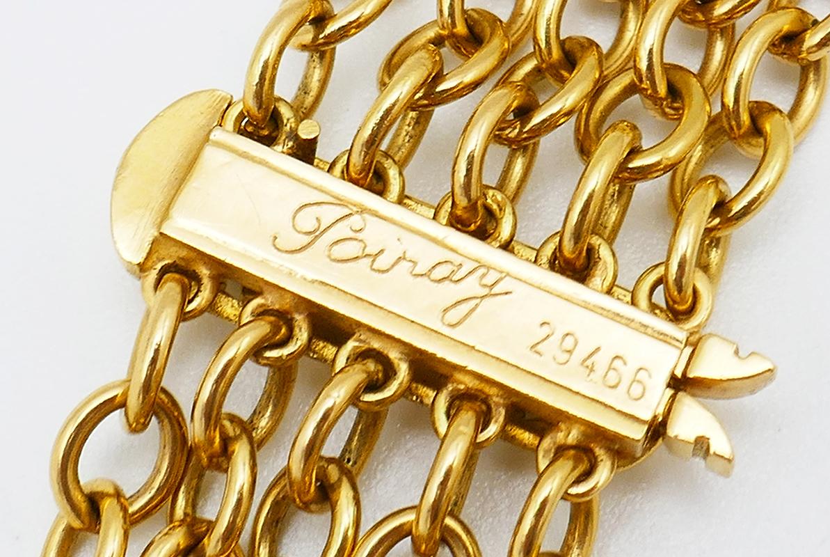 Vintage Poiray Diamant 18k Gelbgold Kette Halskette Französisch für Damen oder Herren im Angebot