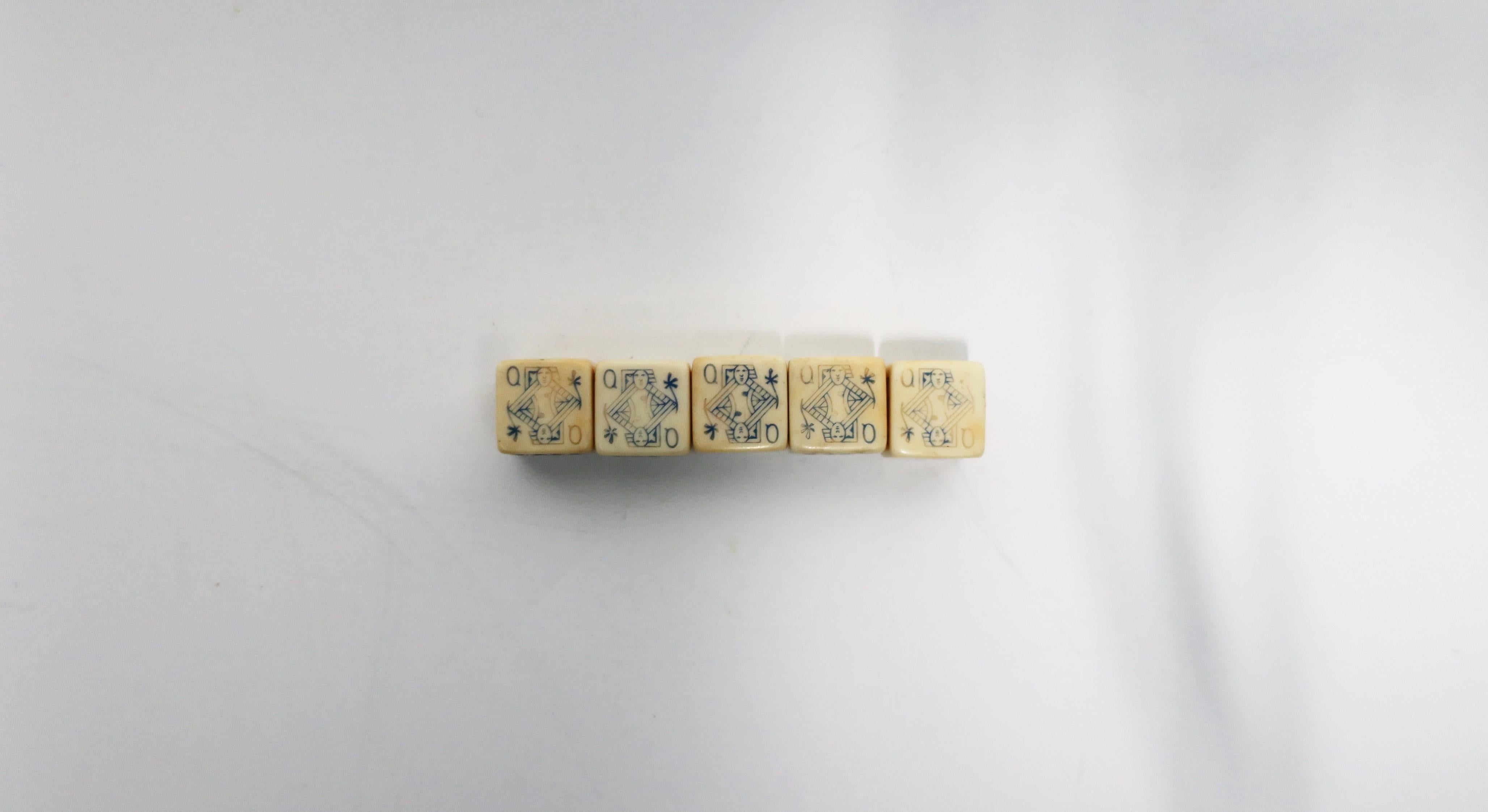 Vintage Poker Dice Set In Good Condition In New York, NY