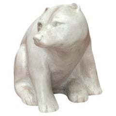 Figurita vintage de oso polar de Pearlite Marblecraft, Canadá, años 80