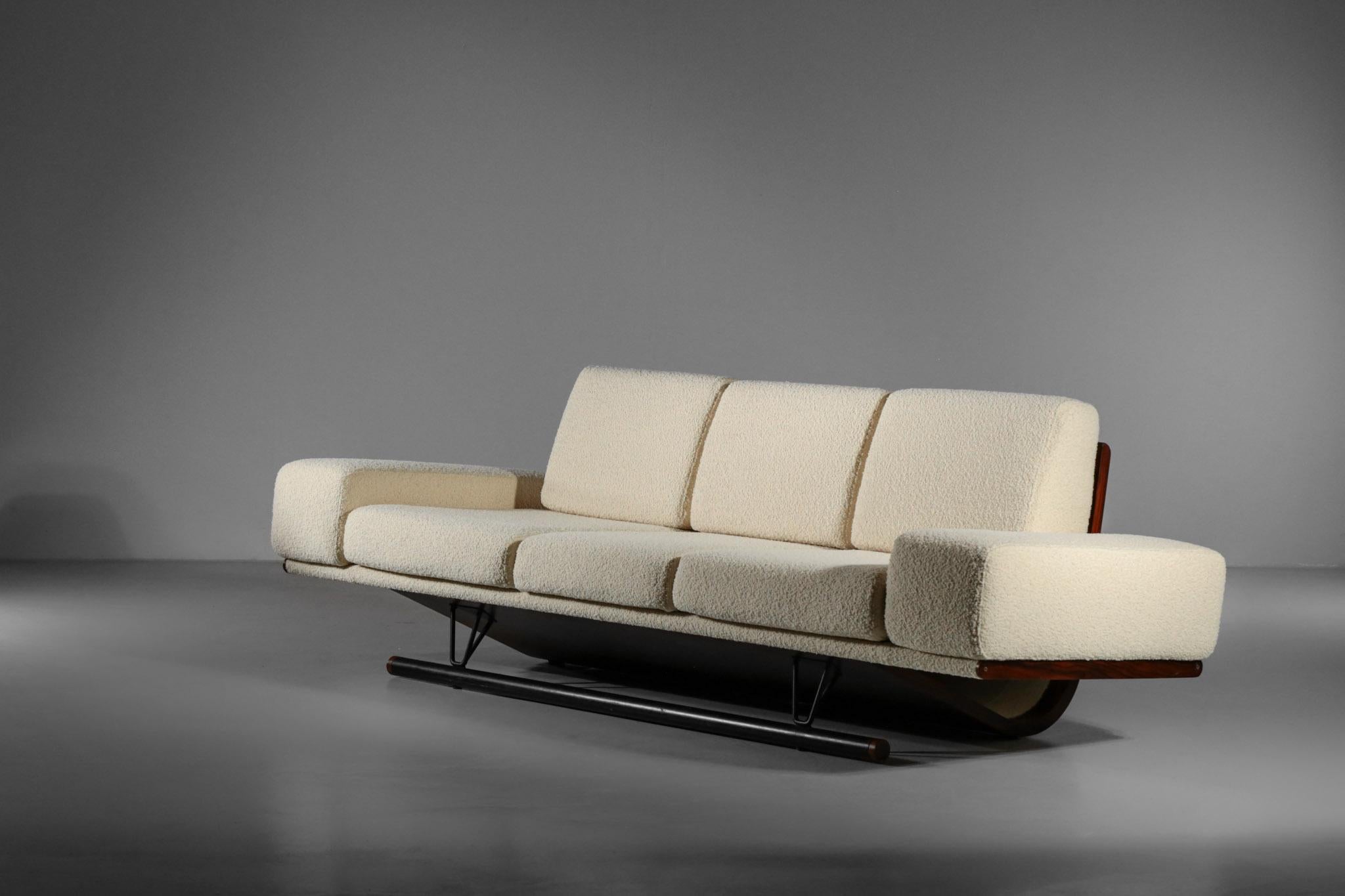 20th Century Vintage Polar Sofa with Rosewood Frame, 1970s