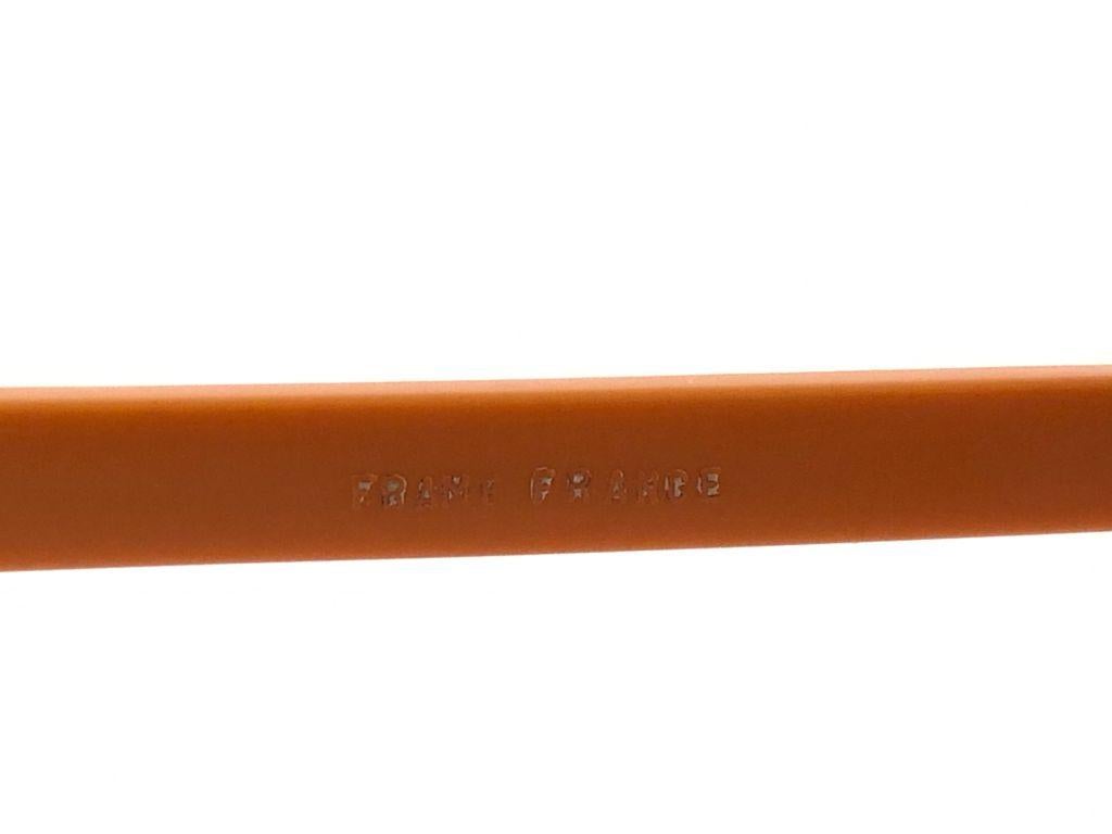 Polaroid 8680 lunettes de soleil vintage orange style aviateur, fabriquées en France, années 1980 en vente 1