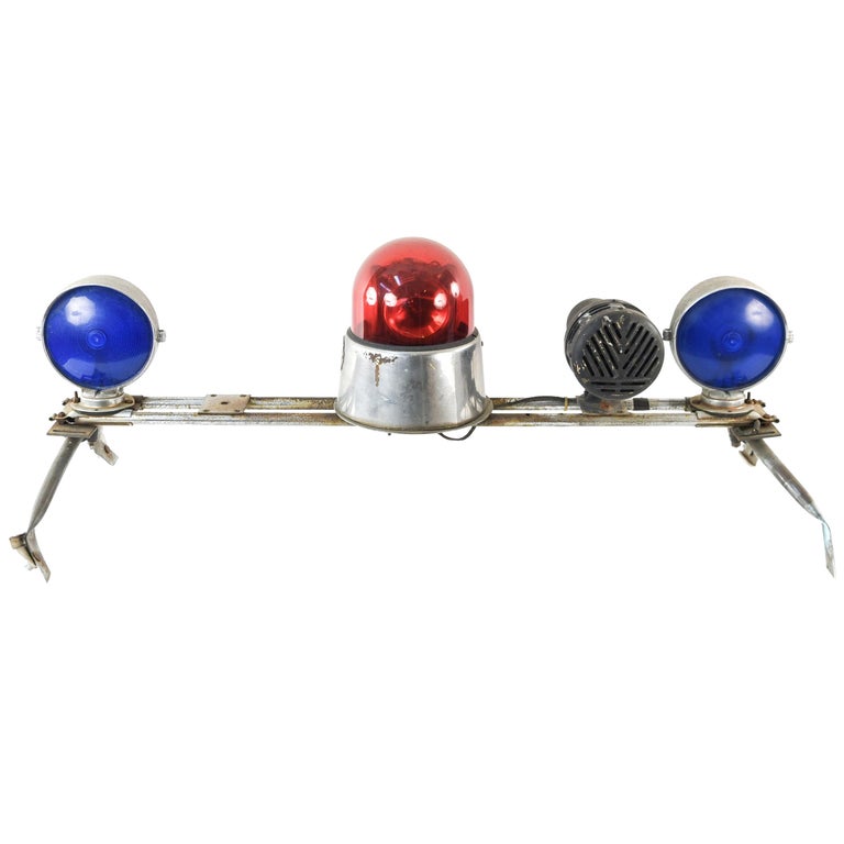Vintage Police Siren and Lights Attachment at 1stDibs
