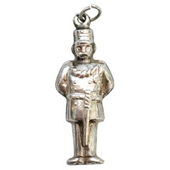 Vintage Policeman Silver Charm Pendant