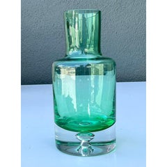 Vintage Polish Blown Glass Vase