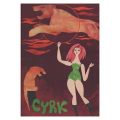 Vintage Polish Cyrk Poster by Jerzy Srokowski, 1960s