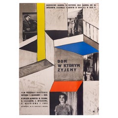 Vintage Polish Dom W Którym Żyjemy by Wojciech Fangor for CWF, 1958