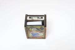 Vintage Polish Folk Art Hand-Painted Wooden Playing Card Holder by Irena Makowey