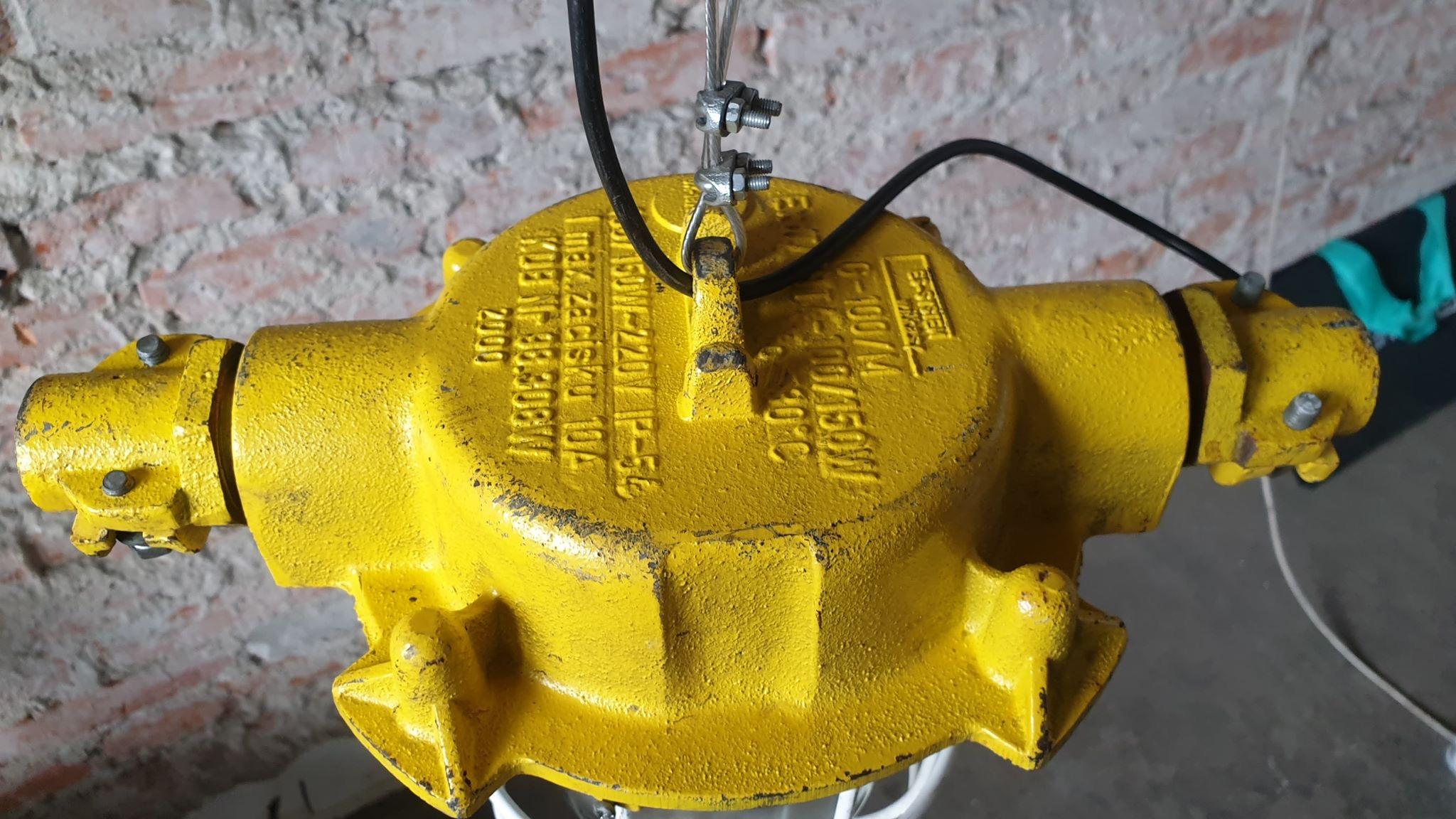 Industrial Vintage Polish Hermetic Ceiling Lamp from Polam Wilkasy A23, 1990s For Sale