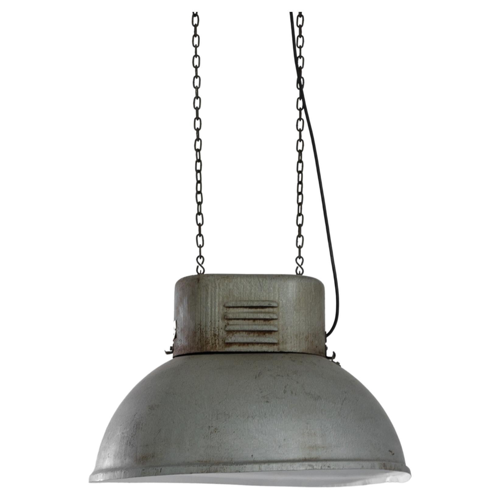 Vintage Polish Industrial Hanging Lamp