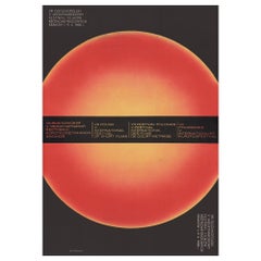 Vintage Polish International Short Film Festival Opart Poster Red