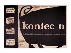 Vintage Polish Koniec Nocy Movie Poster by Jan Młodożeniec for CWF, 1956
