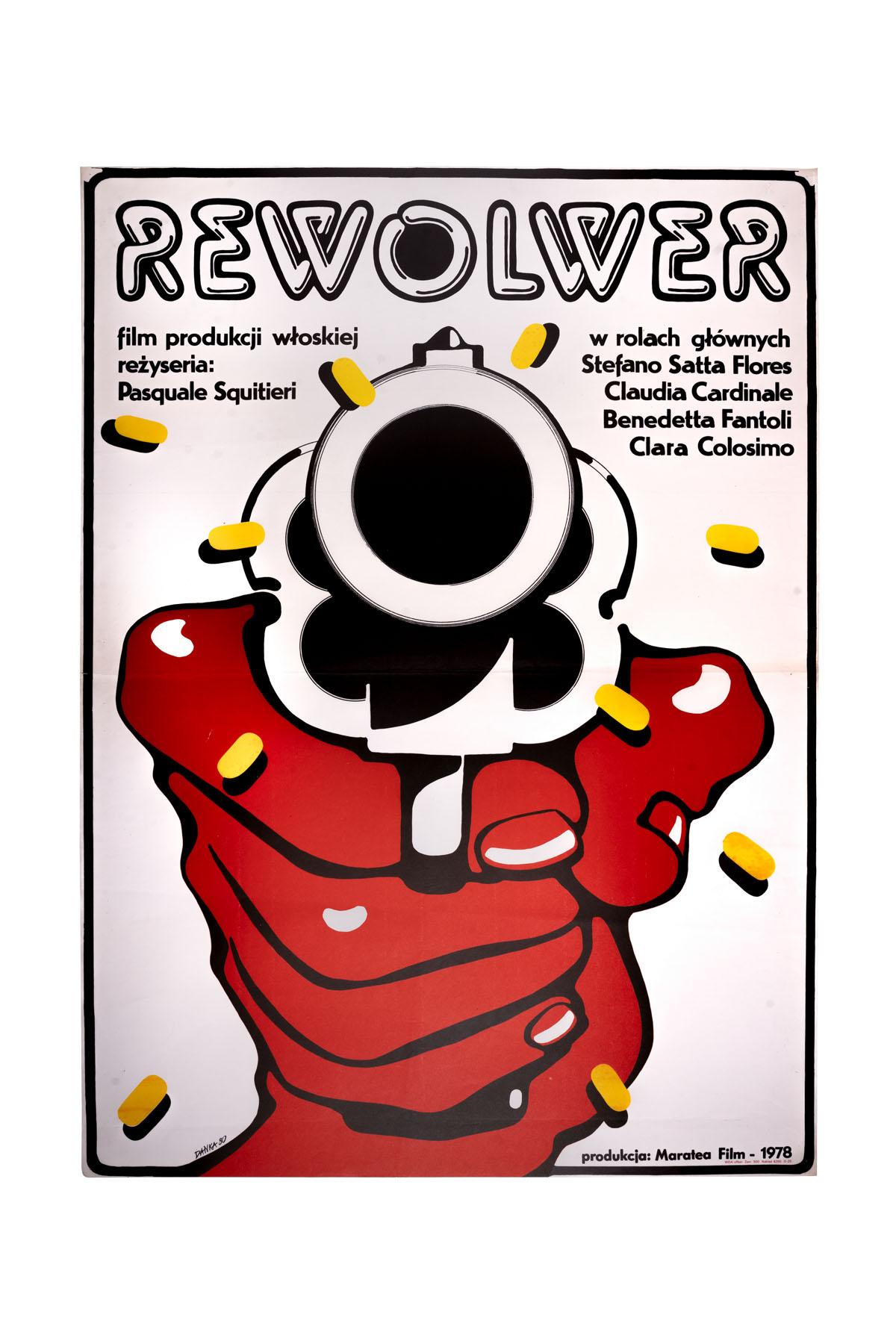 This original Sniper (Polish: 'Rewolwer') movie poster from 1980 was designed by Danuta Baginska-Andrejew (Danka).
  