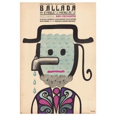 Vintage Polish The Ballad of Cable Hogue Poster by Jerzy Flisak, 1972