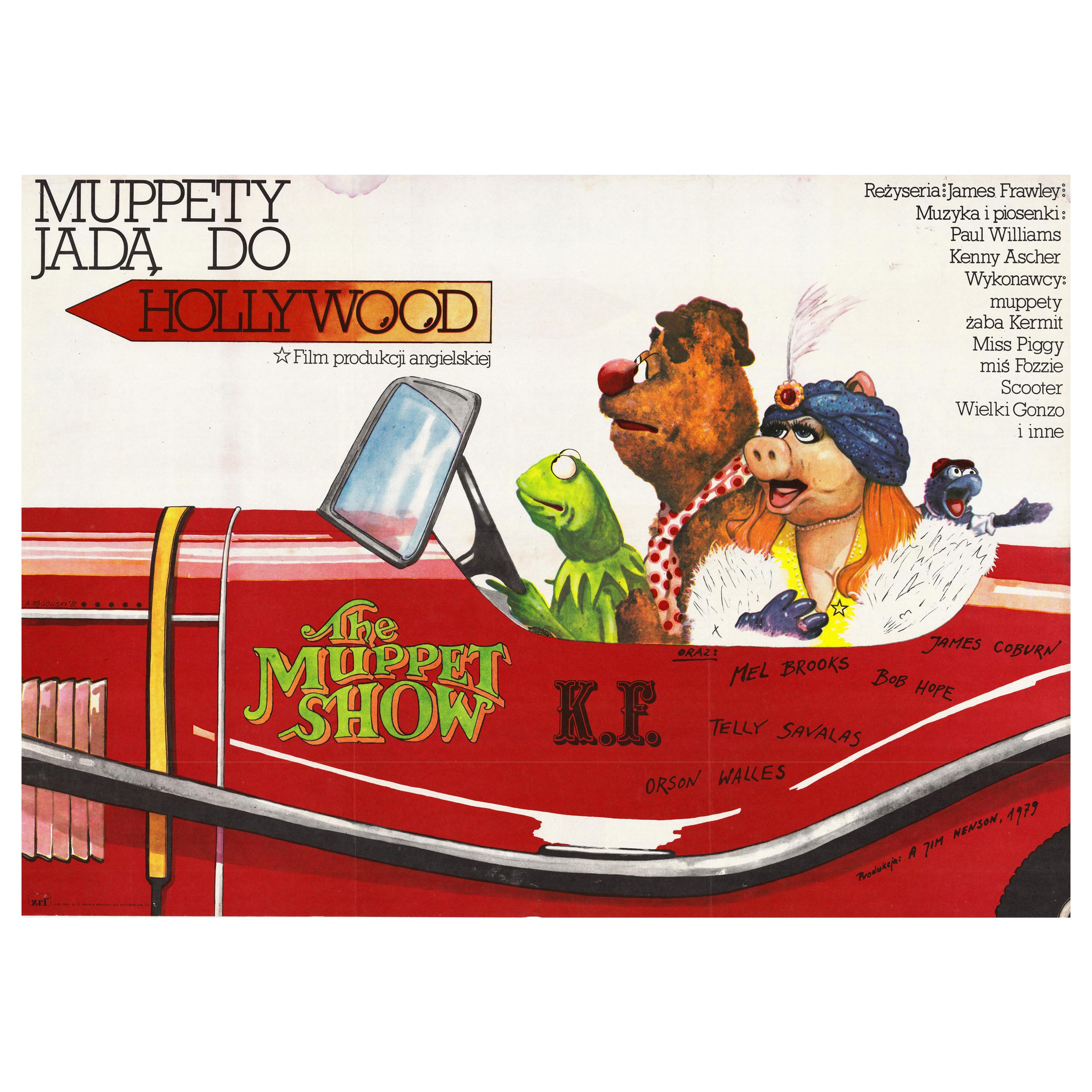 Vintage Polish The Muppet Movie Poster by Andrzej Pągowski for XRF, 1982 For Sale