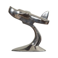 Vintage Polished Aluminium Airplane Sculpture