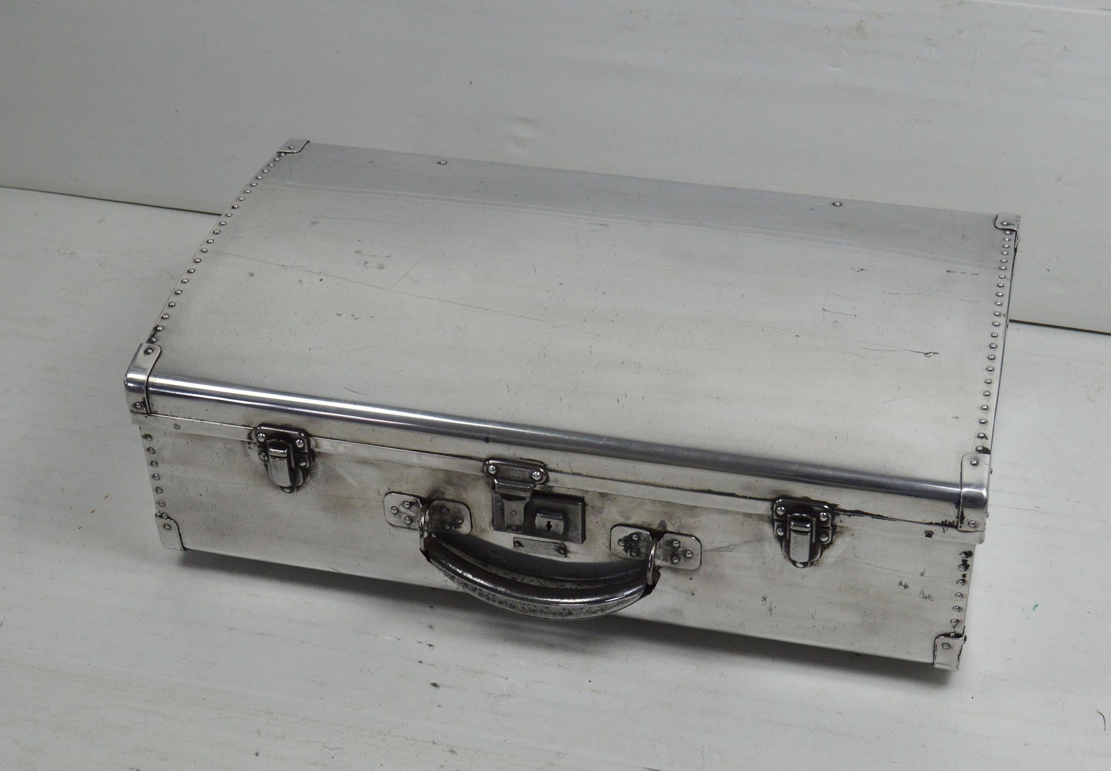 vintage aluminum suitcase