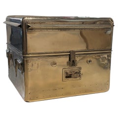 Vintage Polished Aluminum Military Storage Trunk