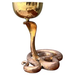 Vintage Polished Brass Cobra Bowl