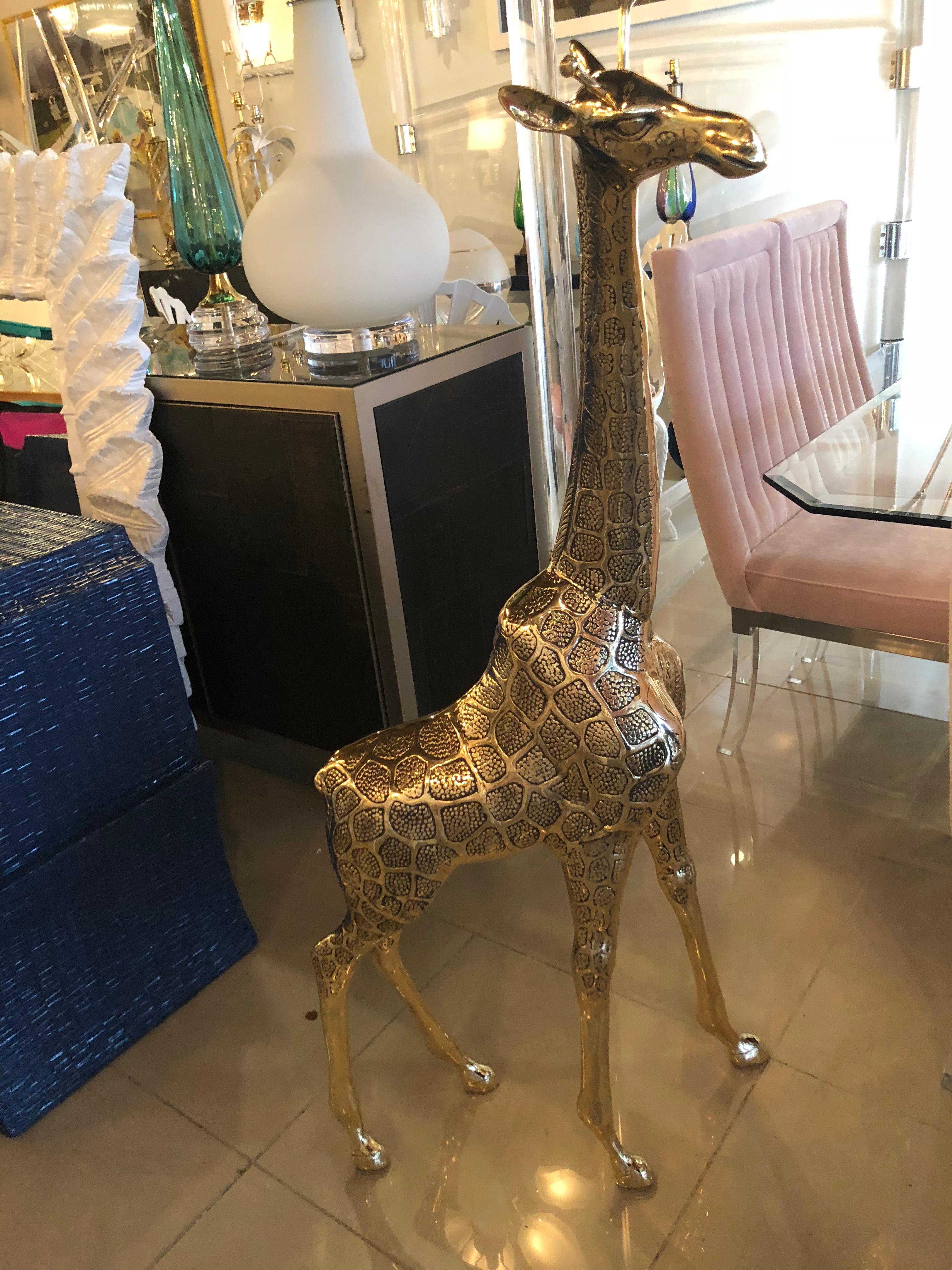 large brass giraffe