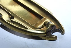 Vintage Polished Brass Mail Slot and Door Knocker