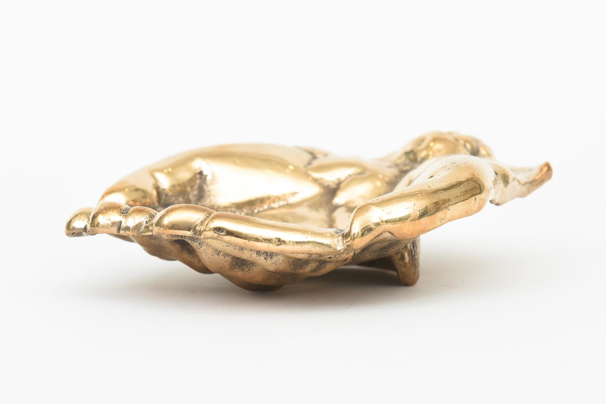 Praying Hands Schale, Briefbeschwerer, Objekt oder Schreibtischzubehör aus poliertem Messing im Angebot 4